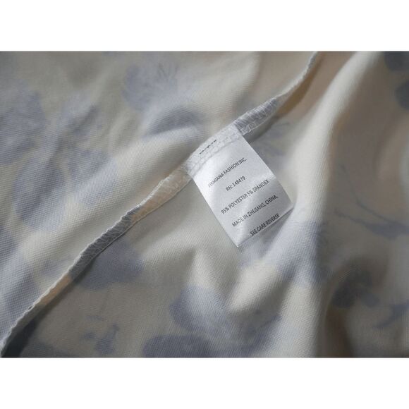 Yellow & Blue Floral Ruffle Dolman Tunic XL #1820-C8 - Picture 6 of 10